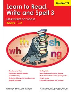 Learn to Read, Write & Spell Book 3 Yrs 1 to 3 (Item no. 179)