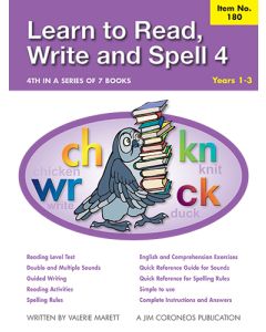 Learn to Read, Write & Spell Book 4 Yrs 1 to 3 (Item no. 180)