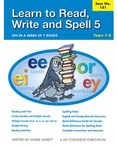 Learn to Read, Write & Spell Book 5 Yrs 1 to 4 (Item no. 181)