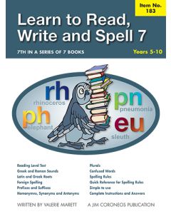 Learn to Read, Write & Spell Book 7 Yrs 5 to 10 (Item no.183)