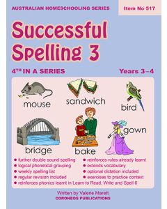 Successful Spelling 3 (Australian Homeschooling Series) (Item no. 517)