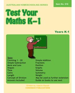 Test Your Maths K to 1 (Item No. 518)