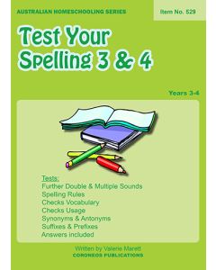 Test Your Spelling Years 3 and 4 (Item no. 529)