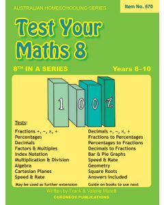 Test Your Maths 8 (Australian Homeschooling no. 570)
