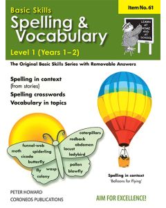 Spelling / Vocabulary Level 1 Yrs 1 - 2 (Basic Skills No. 61)