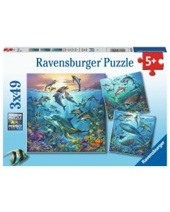 Ocean Life 3 x 49 Piece Puzzles (Ages 5+)