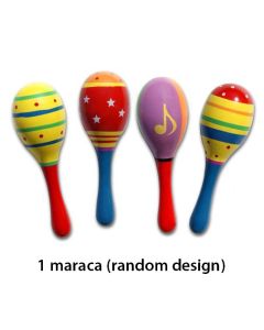 Wooden Maraca (random design)