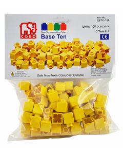 Coko Cube Bricks Base 10 Units 100 pc set (Ages 5+)