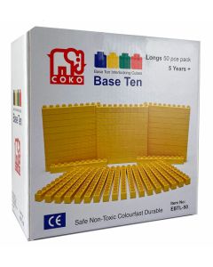 Coko Cube Bricks Base 10 Longs 50 pc set (Ages 5+)