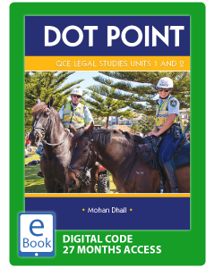 Dot Point QCE Legal Studies Units 1&2 eBook (27-month Access Code)