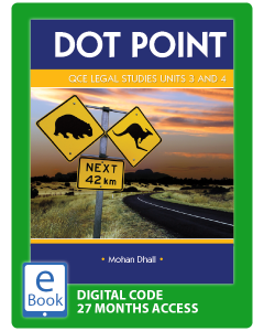 Dot Point QCE Legal Studies Units 3&4 eBook (27-month Access Code)