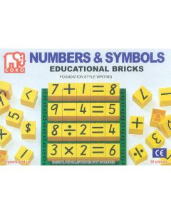 Coko Learning Bricks: Numbers & Symbols 36 pc set (Ages 4+)