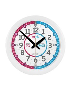EasyRead Time Teacher Children's Wall Clock - Red/Blue Face (Ages 5-12)