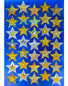 Gold Stars Foil Stickers - 26mm (Pack of 105) - FS238 