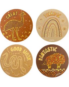 Country Connections Holographic Gold Foil Merit Stickers - 29mm (Pack of 72) FS242