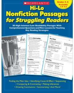 Hi-Lo Nonfiction Passages for Struggling Readers