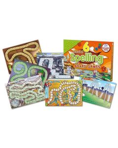 6 Spelling Board Games Level 2 (Ages 6-9)