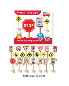 Wooden Traffic Signs 20pc Set (Ages 3+)