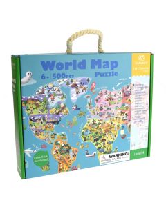 World Map 500 Piece Puzzle (Ages 6+)