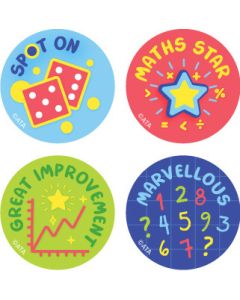 Maths Star Merit Stickers - 29mm (Pack of 96) MS035