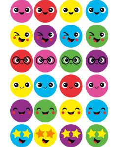 Multi Smiles Merit Stickers - 29mm (Pack of 96) MS047