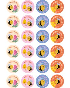Bees Merit Stickers - 29mm (Pack of 96) MS061 