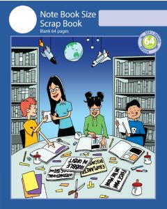 Notebook Size Scrap Book 64pp Blue Cover