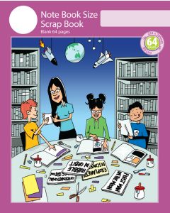 Notebook Size Scrap Book 64pp Purple Cover