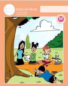 Notebook Size Exercise Book 4mm Dotted Thirds 80pp