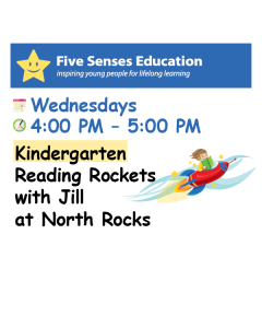 Term 4 2025: Kinder Reading Rockets Group: Wednesdays 4:00 PM with Jill at North Rocks