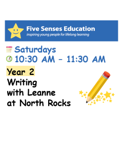 Term 4 2025: Year 2 Writing Group: Saturdays 10:30 AM with Leanne at North Rocks