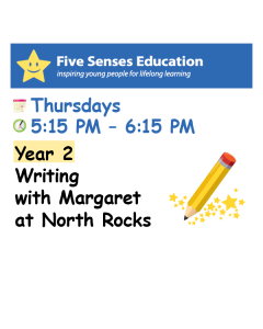 Term 4 2025: Year 2 Writing Group: Thursdays 5:15 PM with Margaret at North Rocks