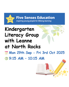 29 Sep - 3 Oct 2025: Kindergarten Literacy Group: 9:15am with Leanne at North Rocks