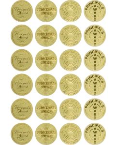 Principal's Award Gold Foil Stickers 29mm (Pack of 72) PA145 [Temporarily Out of Stock]
