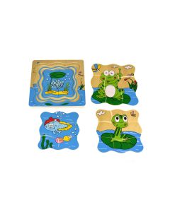 Frog Lifecycle 4 Layers Puzzle (Ages 3+)