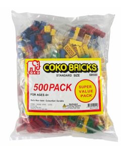 Coko Standard Bricks assorted 500 pc set (Ages 4+)