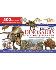 Wonders of Learning - Book and 500 Piece Puzzle Dinosaur (Ages 3+)