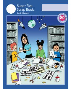 Super Size Scrap Book 80pp Blue Cover