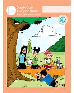 Super Size Exercise Book 4mm Dotted Thirds 48pp