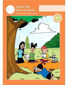Super Size Exercise Book 4mm Normal Ruled 64pp