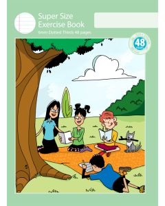 Super Size Exercise Book 6mm Dotted Thirds 48pp
