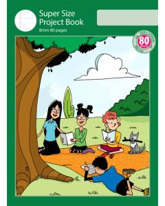 Super Size Project Book 8mm Ruled with Outline Frame 80pp