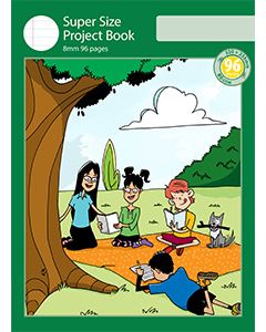 Super Size Project Book 8mm Ruled with Outline Frame 96pp