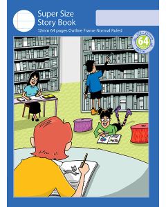 Super Size Story Book 12mm 64pp Normal Ruled with Outline Frame