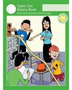 Super Size Botany Book 6mm Queensland Ruled 96pp