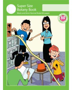 Super Size Botany Book 8mm Normal Ruled 80pp