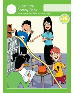 Super Size Botany Book 8mm Normal Ruled 96pp