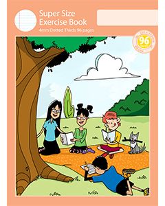 Super Size Exercise Book 4mm Dotted Thirds 96pp