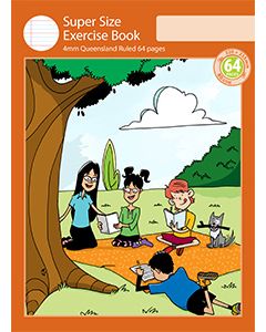 Super Size Exercise Book 4mm Queensland Ruled 64pp