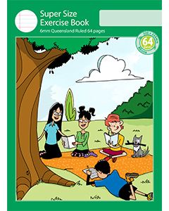 Super Size Exercise Book 6mm Queensland Ruled 64pp